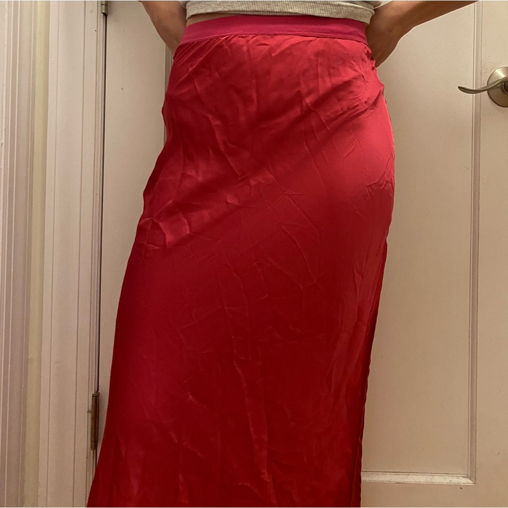 Free people pink slip skirt